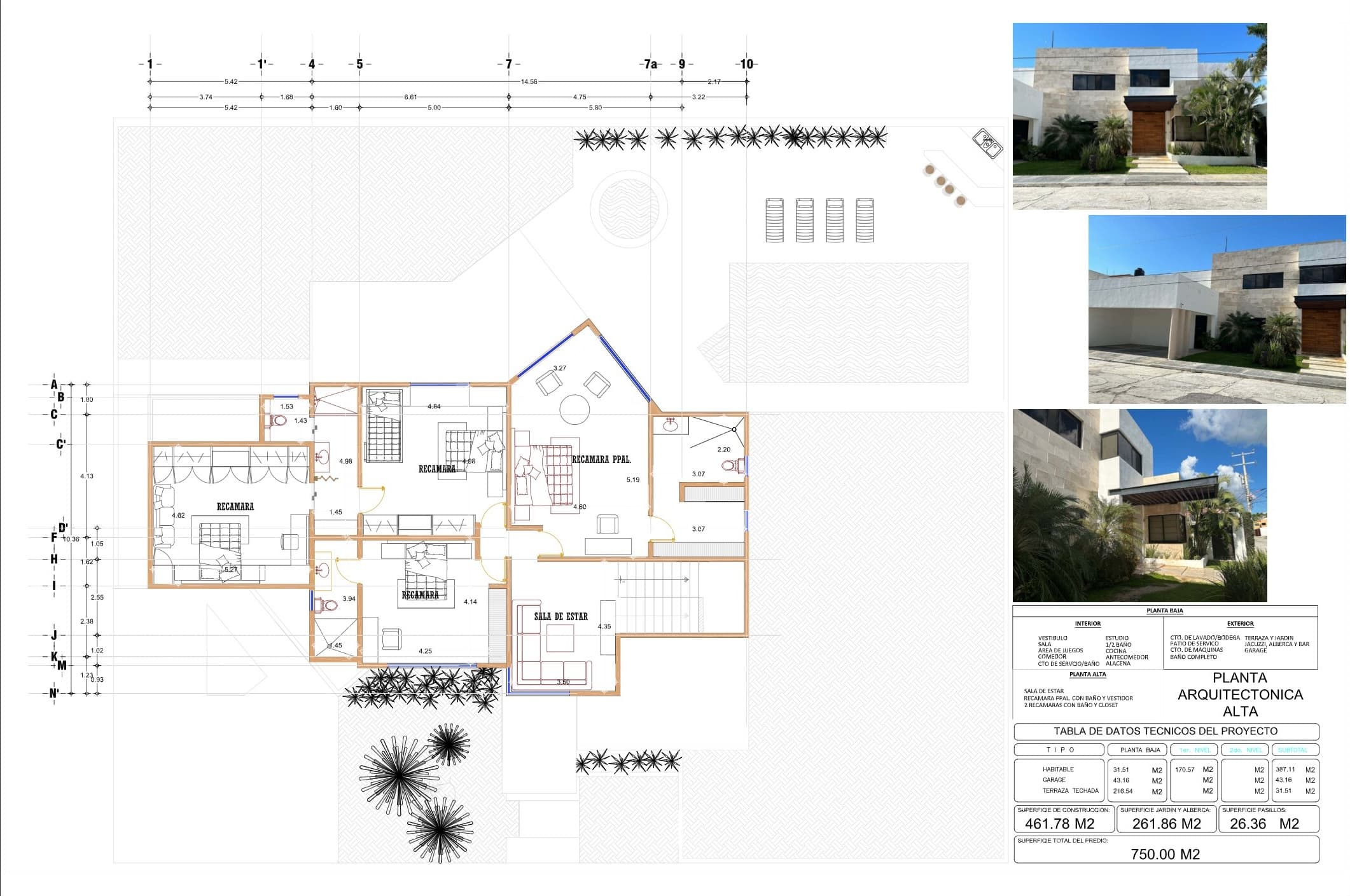 Campeche Casa Lomas de las Flores - Plano PA