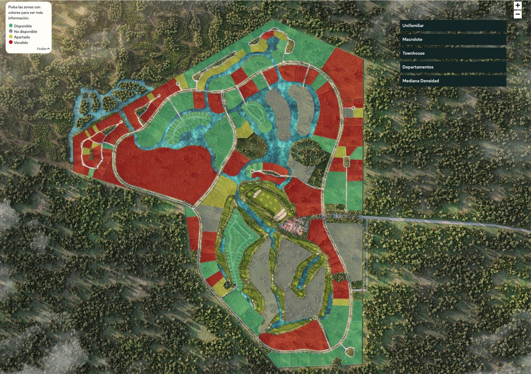 Master plan de Country Lakes