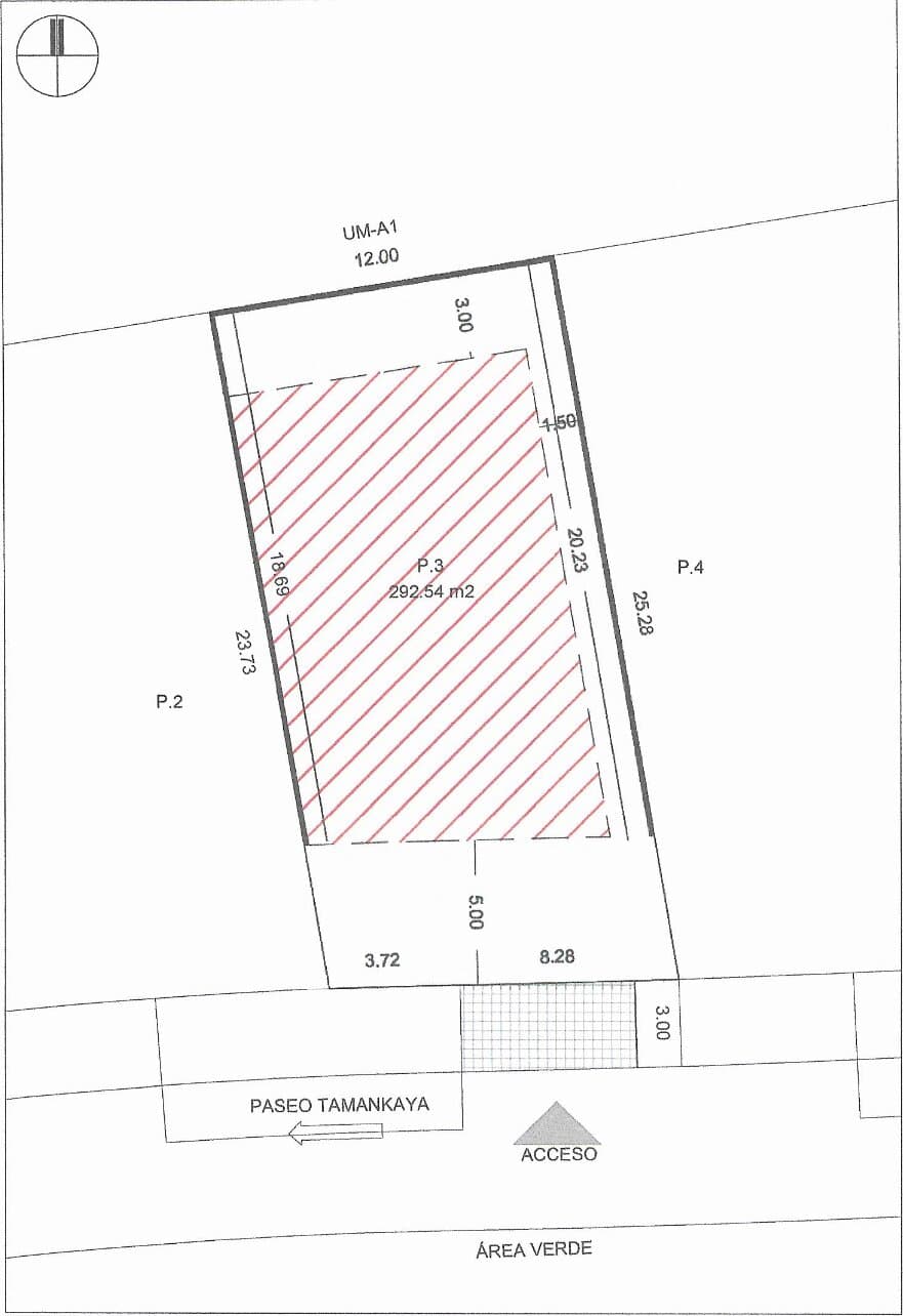 Plano de lote P.3 en Tamankaya