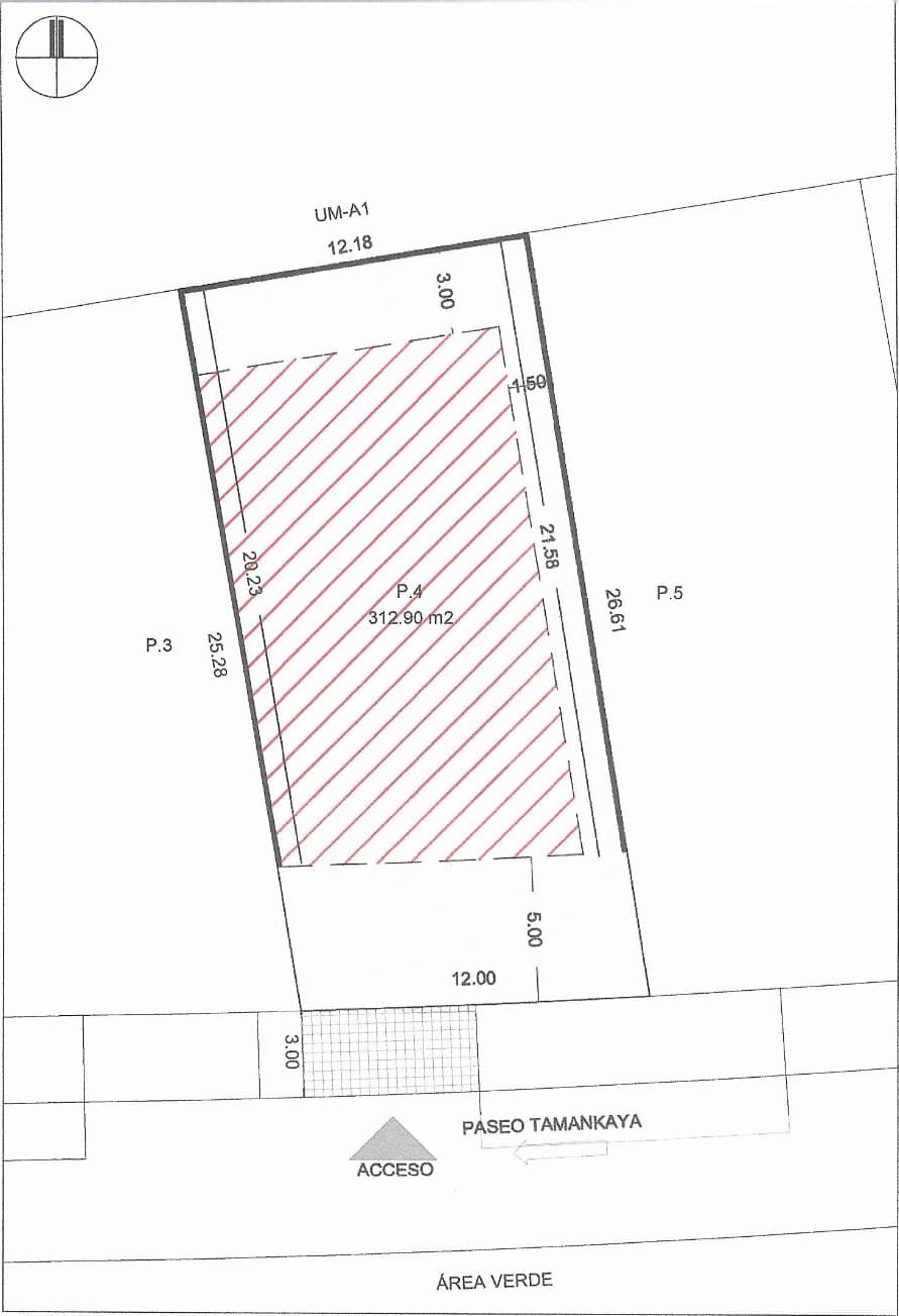 Plano de lote P.4 en Tamankaya