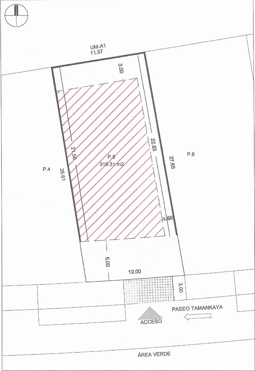 Plano de lote P.5 en Tamankaya